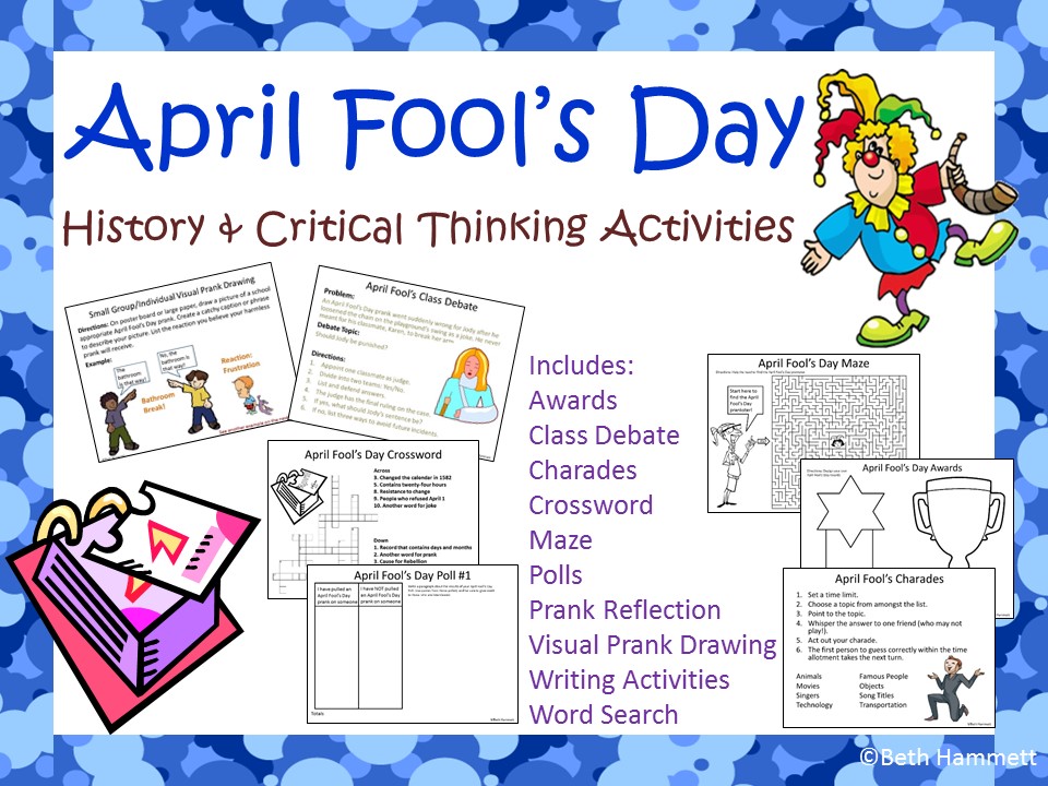 Educator Helper by Beth Hammett: April Fool's Day Class Activities for All