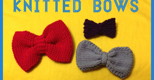 make-it-yourself mumma: Knitted Bows Tutorial - Free Patterns