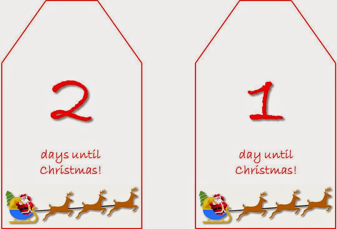 Christmas countdown calendar free printable