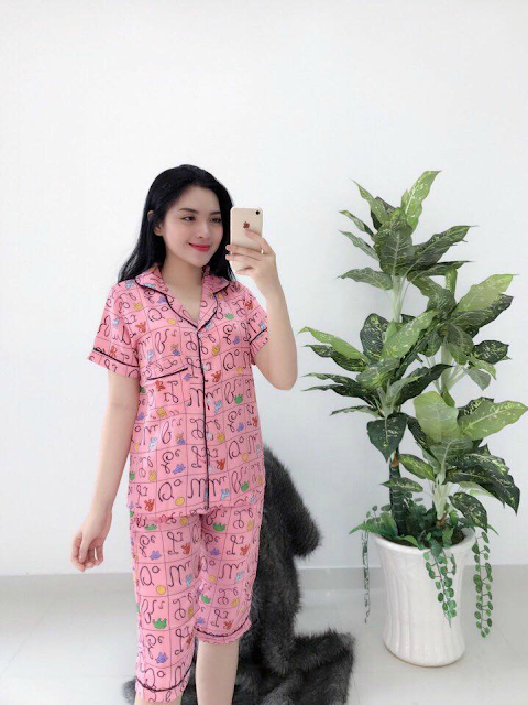 Đồ bộ pijama lửng satin tuyệt đẹp giá sỉ Tây Ninh