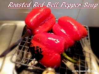 Roasted Red Bell Pepper Soup - Brush Olive Oil on Bell Pepper and roast 