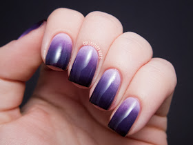 Chalkboard Nails China Glaze Grape Expectations ombre set