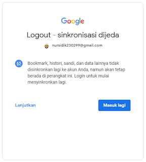 lanjutkan keluar