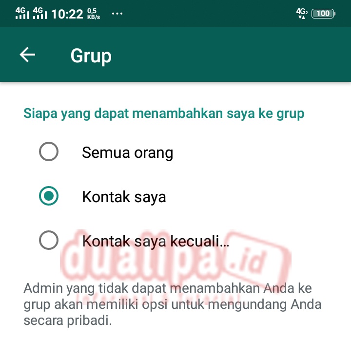 Cara Tolak Masuk Grup Whatsapp