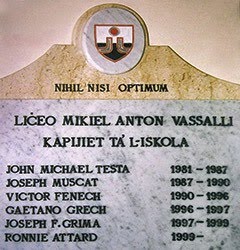 Liceo M.A. Vassalli - Heads of School