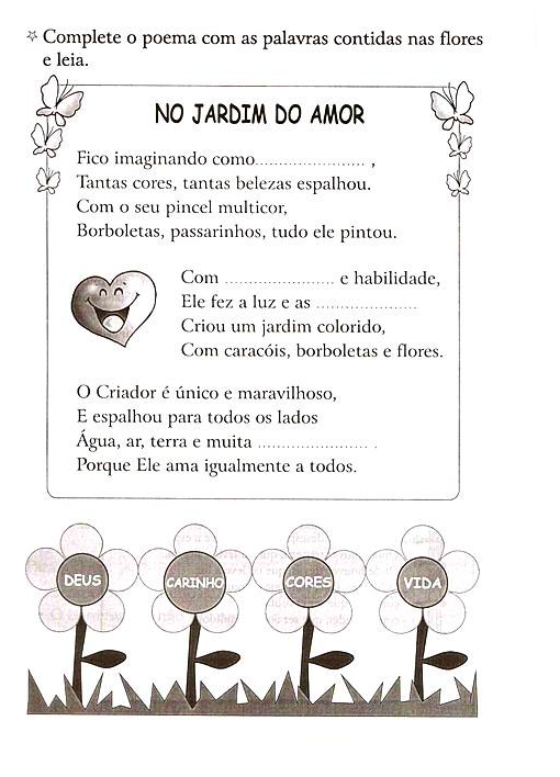 Atividade de Ensino Religioso - Valor Amor | Atividades Educativas