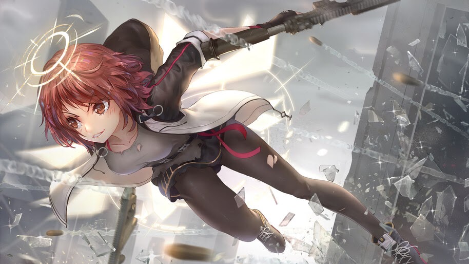 Exusiai, Arknights, Anime, Girl, 4K, #6.531