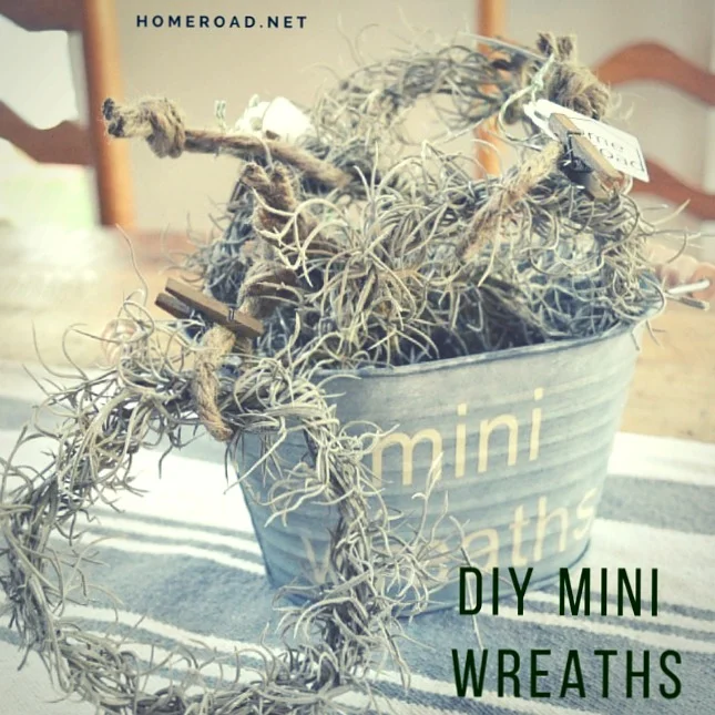How to make your own faux mini wreaths for decorating www.homeroad.net
