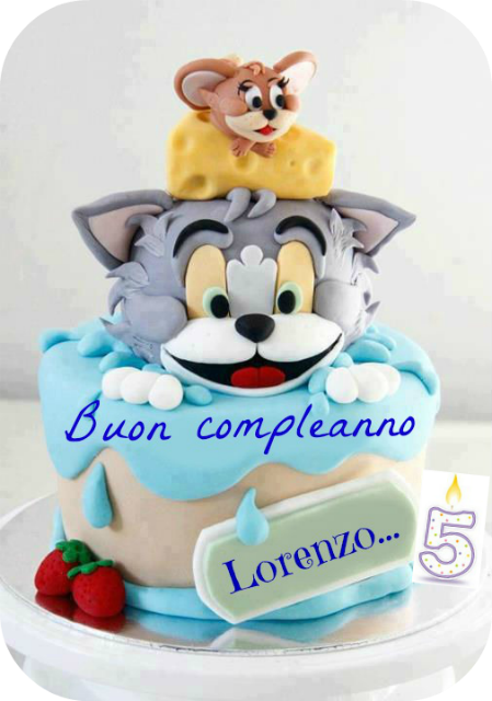 Torta compleanno pasta di zucchero Tom e Jerry di Tiziana ...