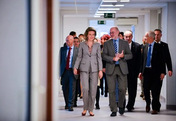 Queen Mathilde at Antwerp University, Jusuf Kalla and his wife, Princess Astrid. Europalia Arts Festival 2017