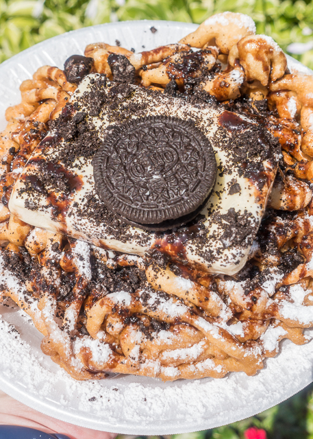 Cookies and Cream Funnel Cake from the Funnel Cake Stand in America - Epcot Walt Disney World Cookies and Cream Funnel Cake from the Funnel Cake Stand in America - Epcot Walt Disney World