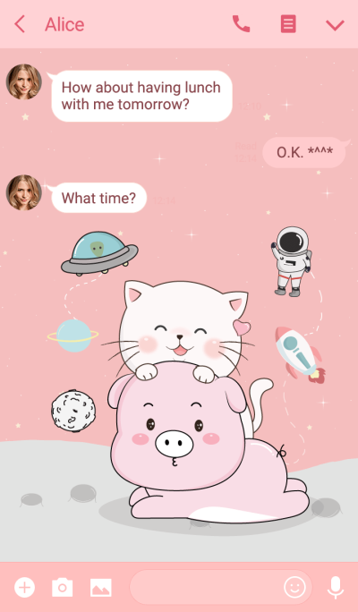 PIG & CAT Space pink.
