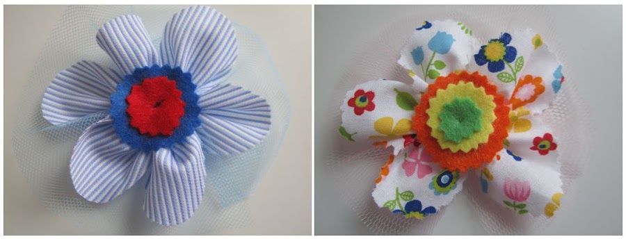 mis nancys, mis peques y yo, tutorial facil DIY flor de tul colores