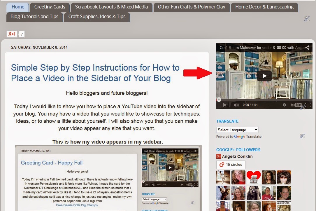 Simple Step by Step Instructions for How to Place a Video in the Sidebar of Your Blog