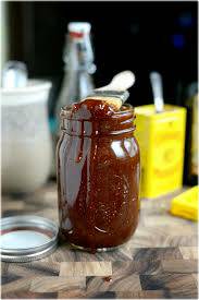 home made bbq sauce in glass container