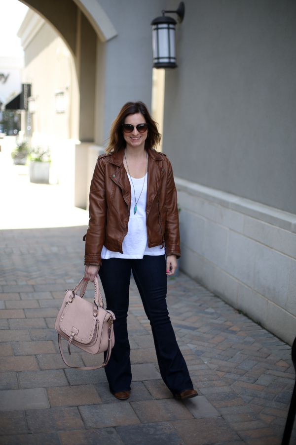 spring style, transitional style, style on a budget, how to style a faux leather jacket