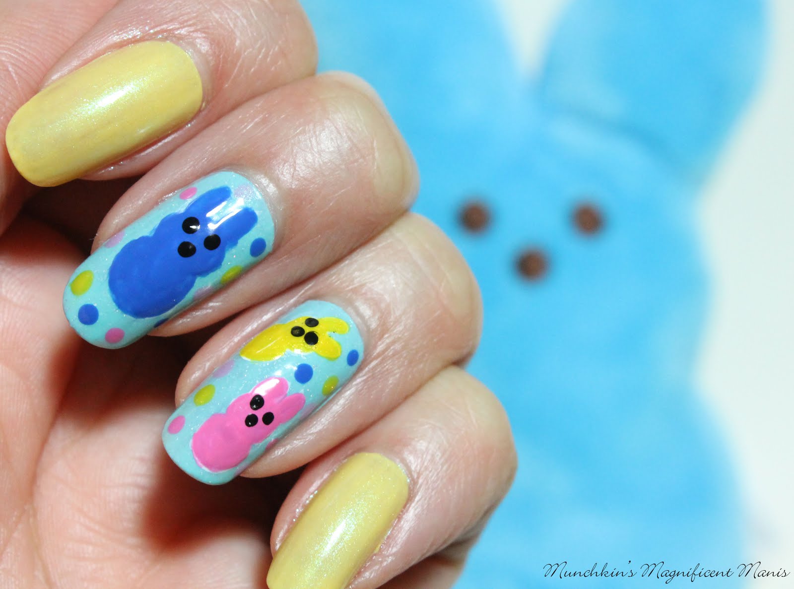 Munchkin’s Magnificent Manis Chillin with My Peeps Easter Nail Desig