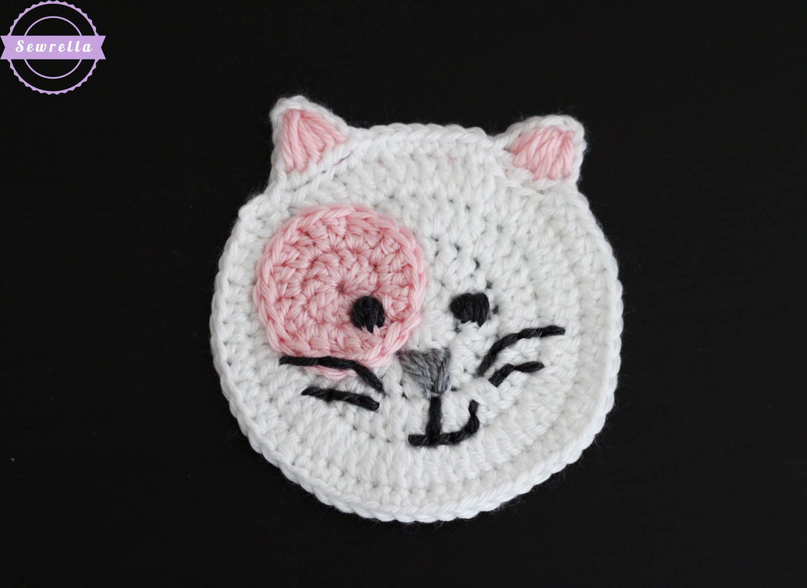 Kitty Cat Crochet Granny Square • Sewrella