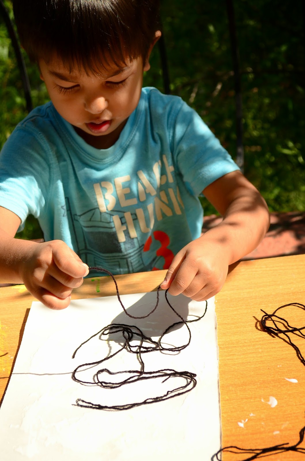 Kids Activity: Painting with Yarn