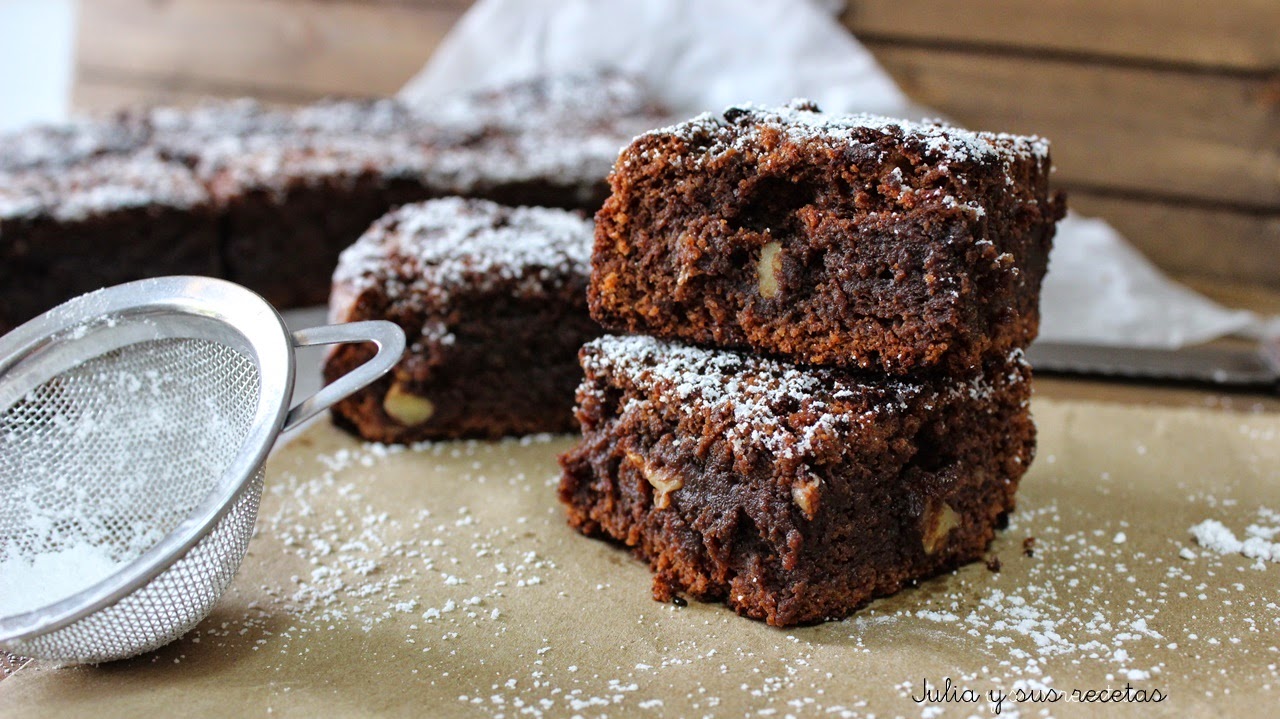 JULIA Y SUS RECETAS: Brownie de chocolate negro y nueces