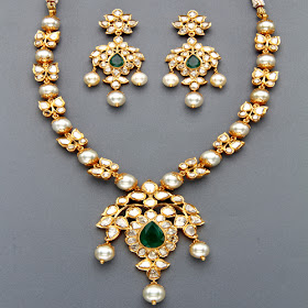 Indian Jewellery and Clothing: Polki Necklace sets from Mangatrai ...