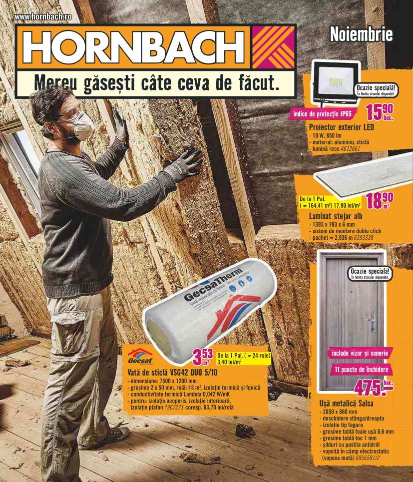 CATALOGUL HORNBACH Noiembrie 2018. Brosura cu reduceri si oferte.