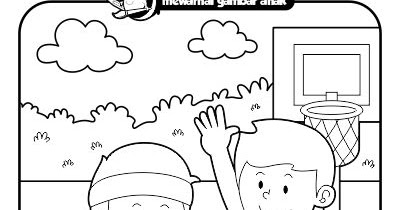 Gambar Olahraga Kartun Hitam Putih - Perumperindo.co.id