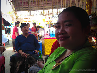 People Attending Balinese Wedding Ceremony Invitation At The Village