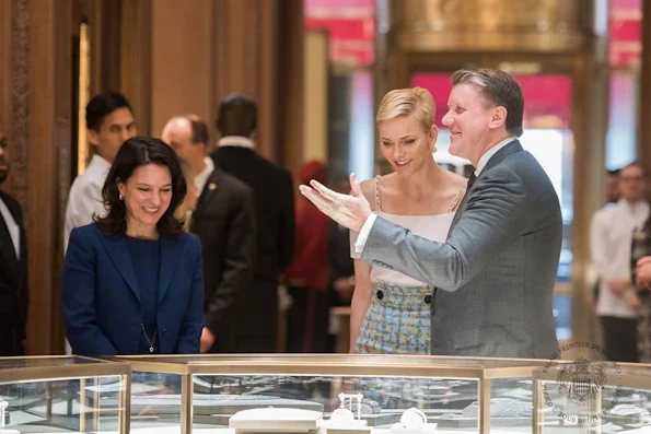 Christian Dior Skirt, Princess Charlene, Prince Albert, New York Cartier Shop, store, Princess Grace