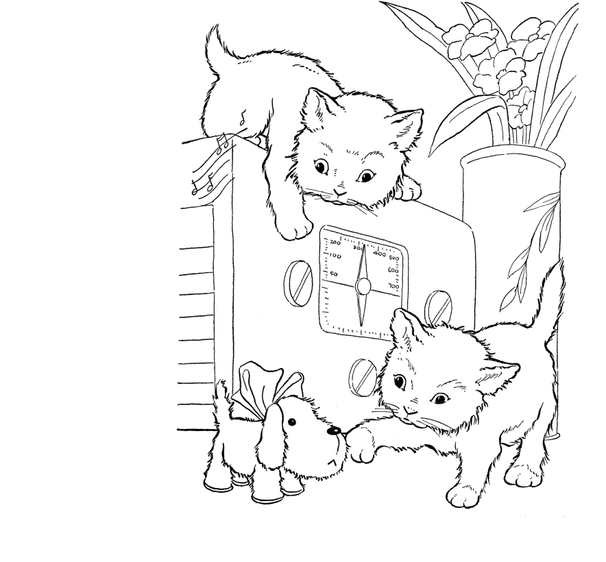 baby cats coloring pages - photo #34
