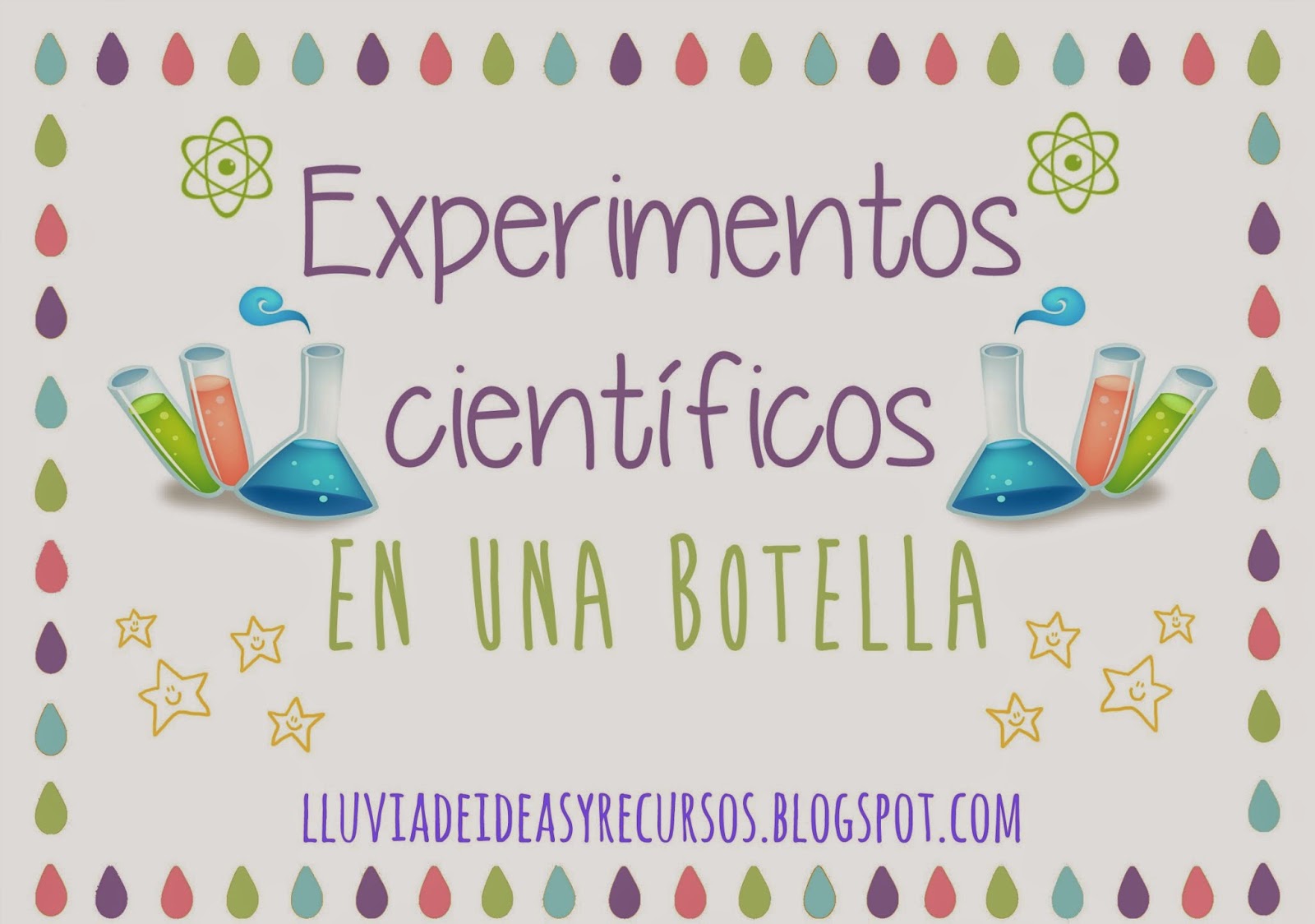 LLUVIA DE IDEAS: Descargables: Experimentos científicos en una botella para  Educación Infantil