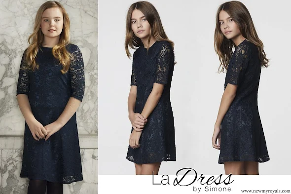 Princess Ariane wore La Dress Ellie Flared Lace Dress