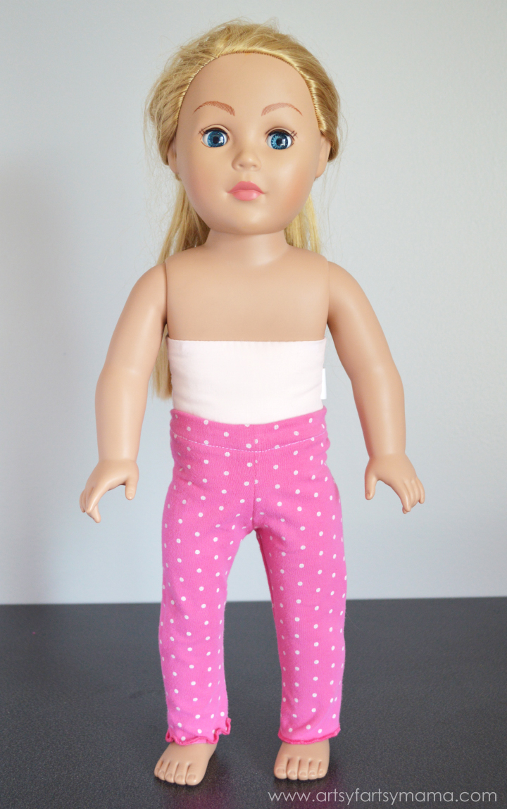 Karen Mom of Three's Craft Blog Sew This Sunday Doll Leggings