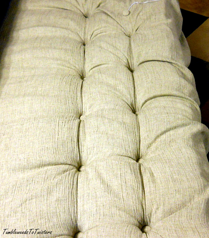 Tumbleweeds to Twisters Diamond Tufted Ottoman, Take One.