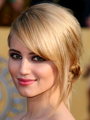 Dianna Agron opts for a long side fringe at the SAG Awards in LA on 30 