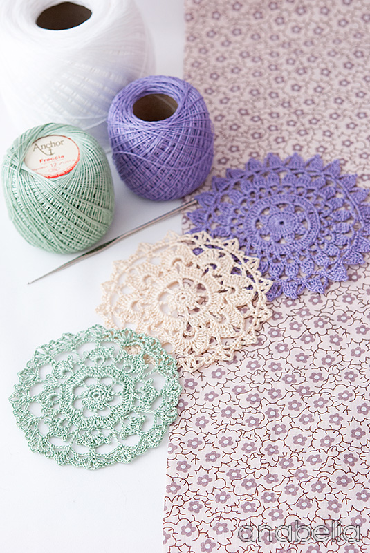 Shabby-chic crochet winter doilies by Anabelia