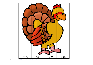 Thanksgiving Skip Counting Puzzles FREEBIE