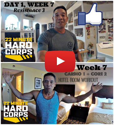 Day 1 and 2 Week Seven 22 Minute Hard Corps Challenge, 22 Minute Hard Corps Resistance 3 Workout, Cardio 1 and Core 2 Workout, Hell Week 22 Minute Hard Corps, Start a Fitness Journey All Fitness Levels