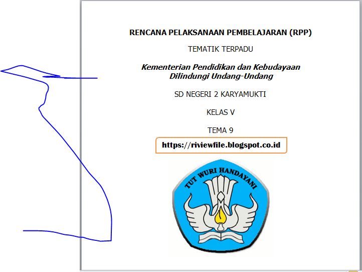 RPP Tematik Terpadu K 13 Kelas 5 SD/MI Semester 2 Tema 9