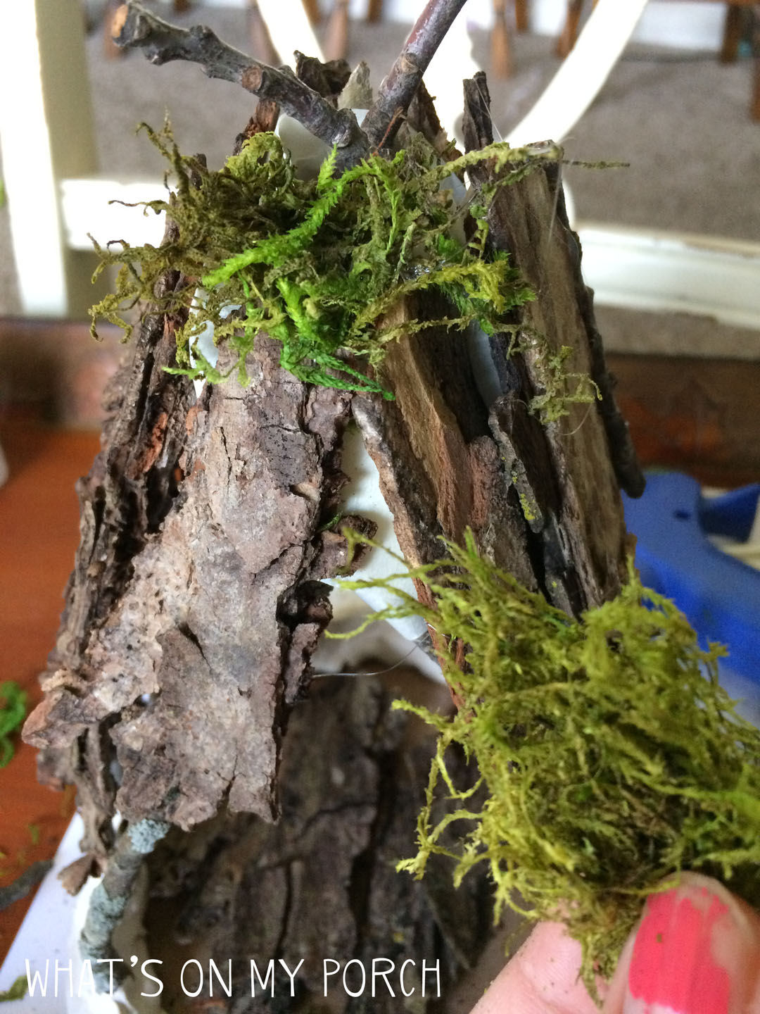 My Porch Prints How To Make A Fairy House With Twigs and Moss