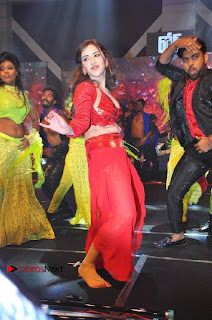 Telugu Actress Angela Krislinzki Spicy Dance Performance in Red Dress at Rogue Audio Launch 13 March 2017  0005