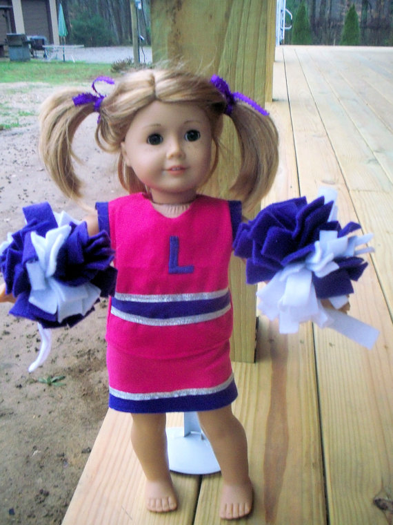 Karen Mom of Three's Craft Blog Custom Cheer outfits and Doll items