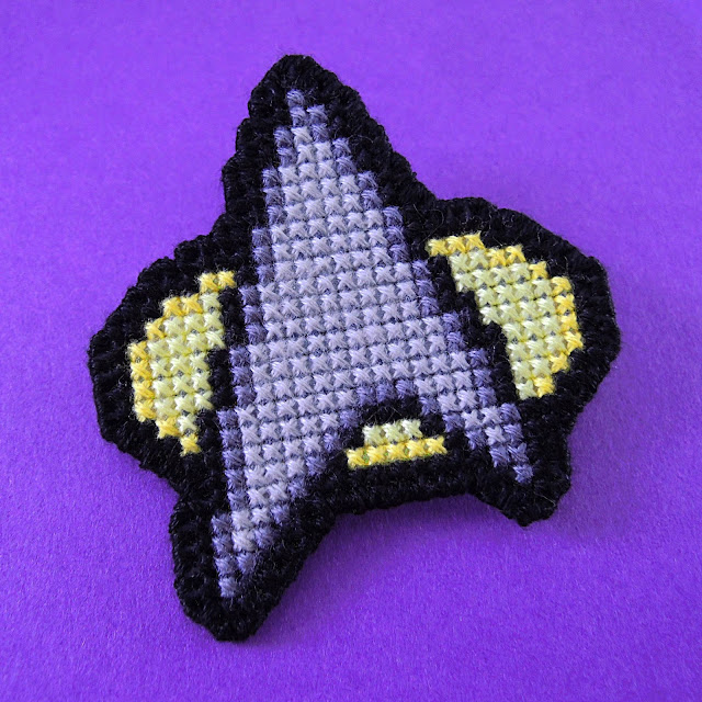 Cross Stitched Star Trek Enterprise Insignia Badge