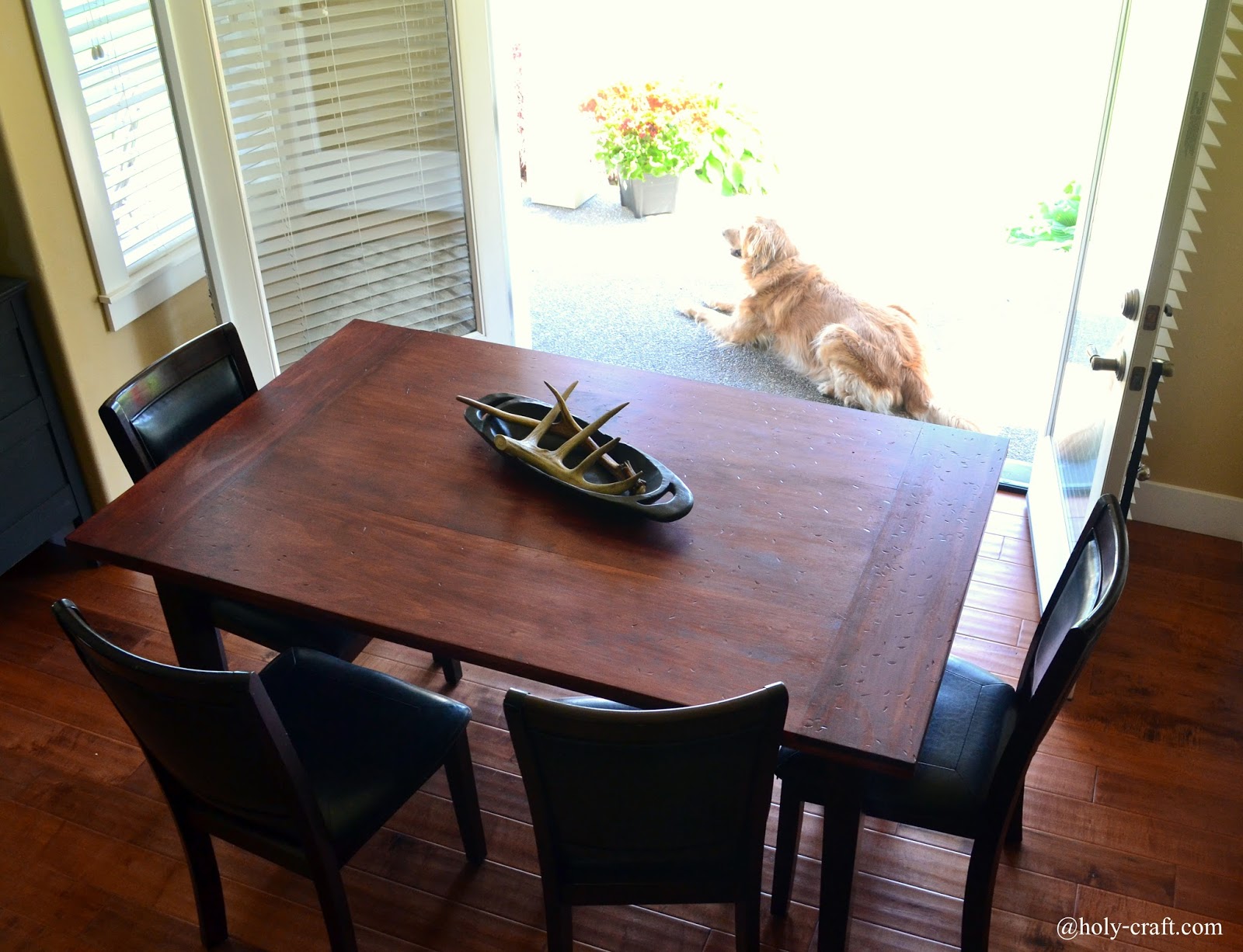 easy diy planked table top cover for your existing table rachel