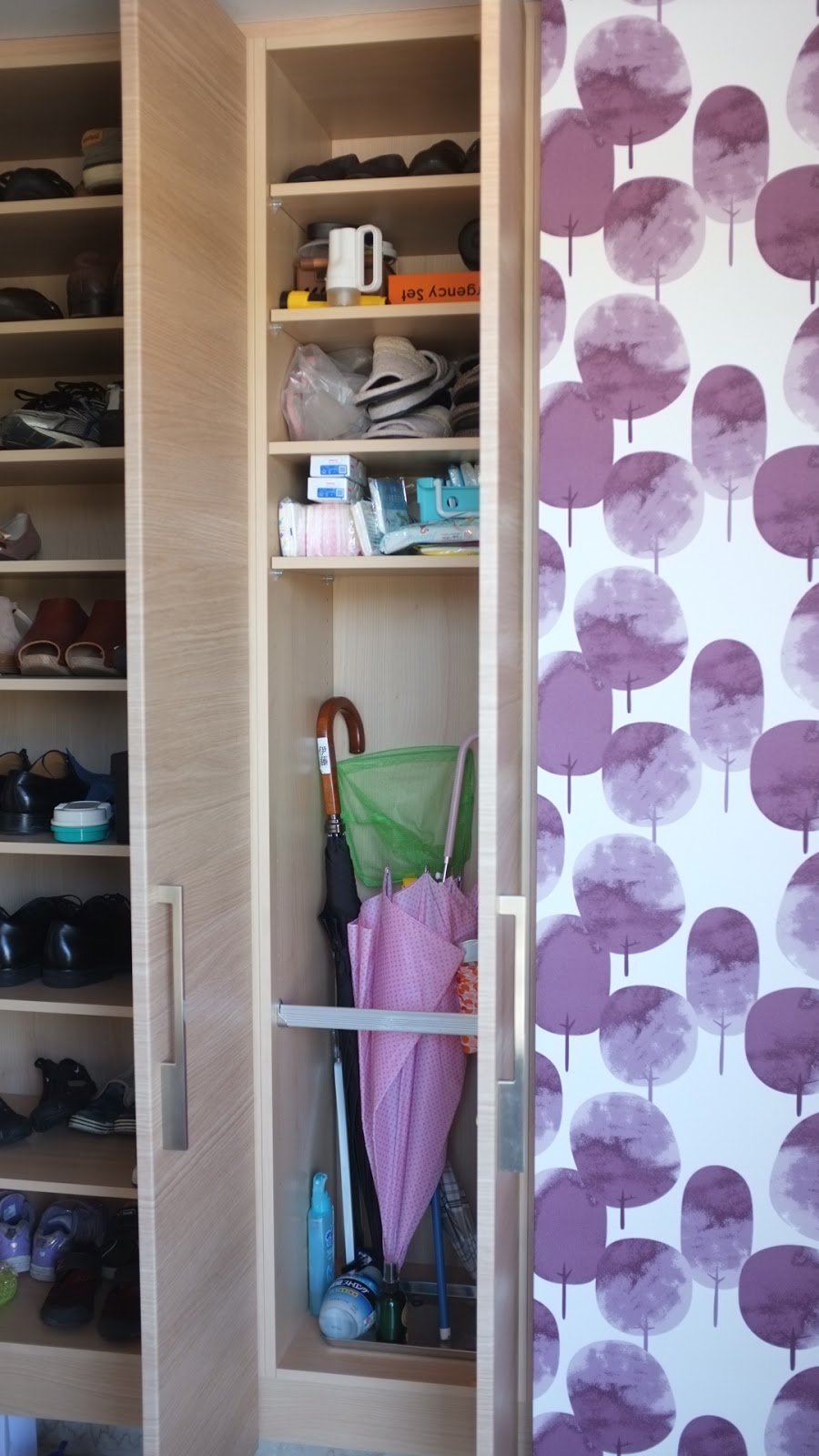 イワタ日記 玄関周りの収納 棚を増やすと収納力アップ