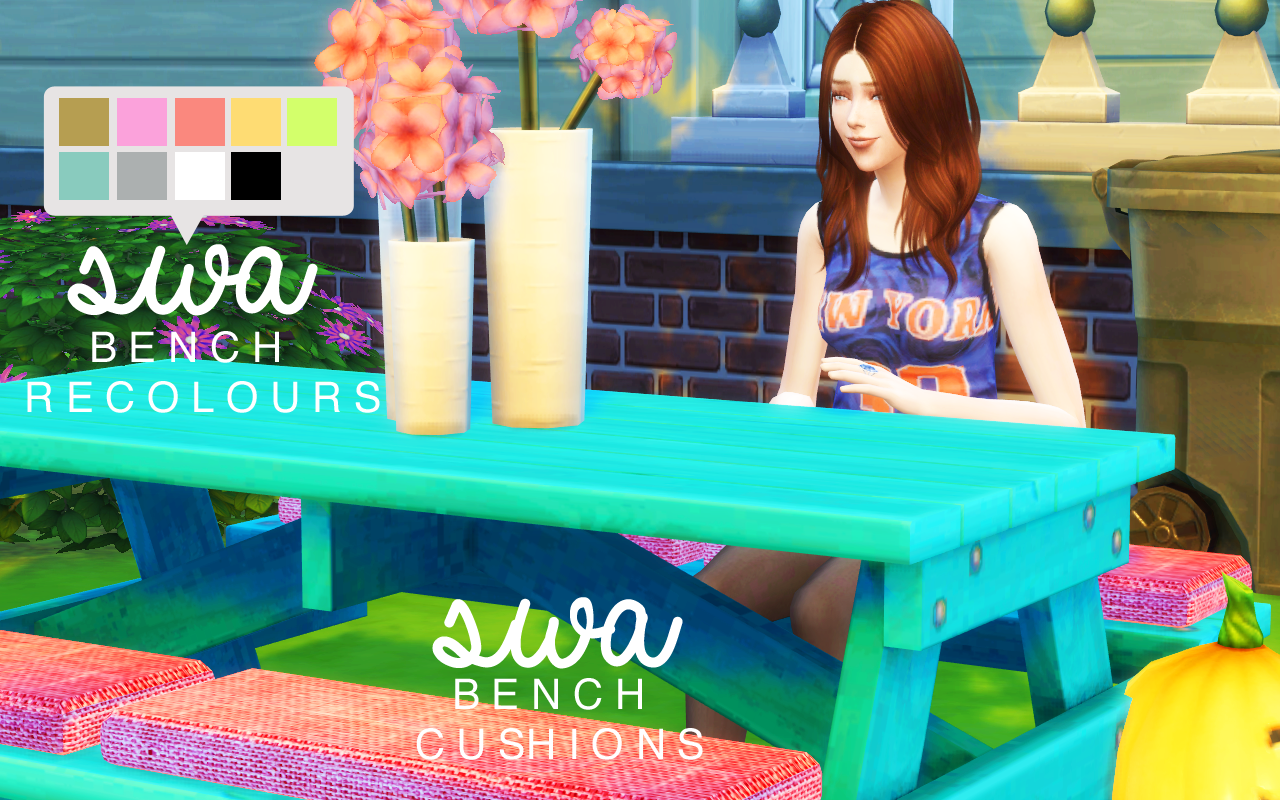 My Sims 4 Blog Picnic Table & Cushions Set by SimminthWithAbbi