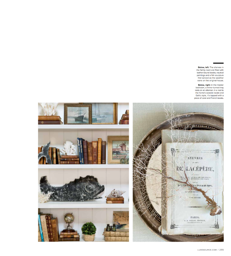 Styled shelves in French Country modern farmhouse by Giannetti Home - found on Hello Lovely Studio