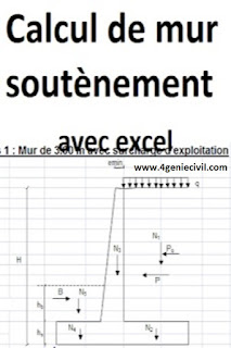 Calcul de mur de soutènement avec excel