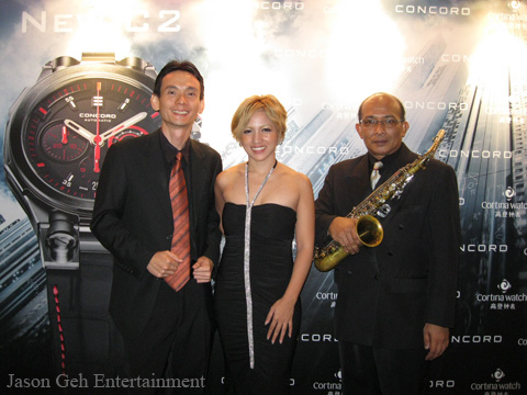 Jason Geh Jazz Trio at the launch dinner of Concord Watch