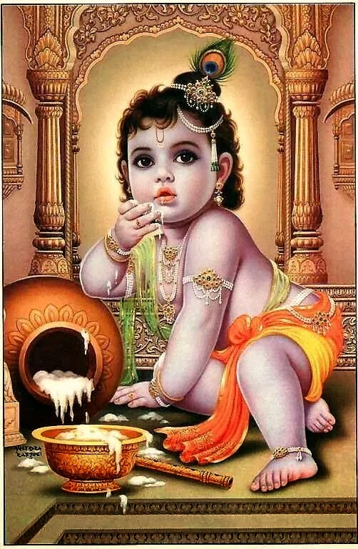 Jai Radhe Jai Krishna Jai Vrindavan Beautiful Pictures of Baby Krishna